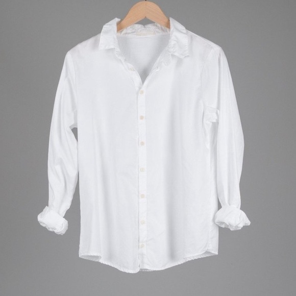 CP SHADES ROMY SHIRT WOMEN TOPS BUTTON UPS {$198} WHITE GAUZE TEXTURED SZ SMALL - Picture 1 of 7